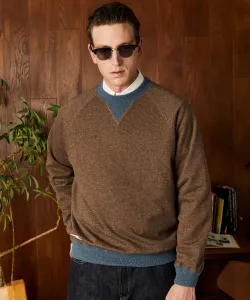 Двухцветный толстовка с круглым вырезом/Двухцветная толстовка с круглым вырезом