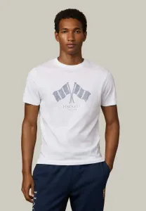 Футболка с принтом флага наследия Hackett London, Optic White
