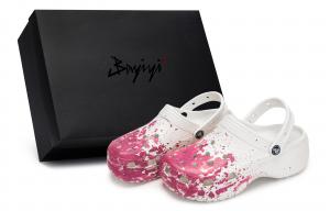 Crocs Классические сабо 811, производство Peach Live, специальные женские сабо Shoe Box, белые, розовые