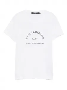 Футболка с блестками RSG Karl Lagerfeld, белый