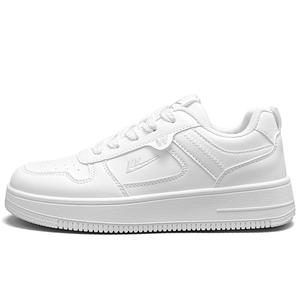 WARRIOR Легкие дышащие низкие скейтерские кроссовки для увеличения роста унисекс белые с вышитым логотипом, цвет White (Embroidery Logo)