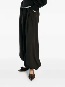 Брюки свободного кроя со складками Rotate Birger Christensen, коричневый