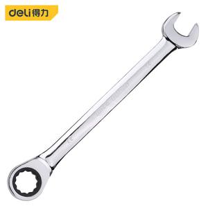 Гаечный ключ с храповым механизмом двойного назначения Deli, 32 мм, тупой ключ, быстрый ключ для цветения сливы, открытый ключ, зеркало, инструмент для ремонта автомобилей DL34132