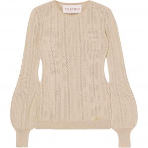 Свитер с логотипом Valentino, бежевый
