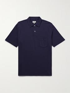 Рубашка поло из хлопка-пике HARTFORD, темно-синий
