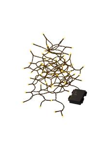 STAR Trading Светодиодная гирлянда, на батарейках, 160 светодиодов, теплый белый свет, 11,2 м, черный цвет