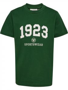 Hummel Детская футболка Hmljr с графическим принтом, темно-зеленого цвета