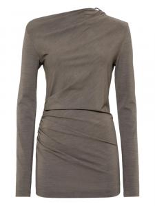 Brunello Cucinelli топ со сборками, серый