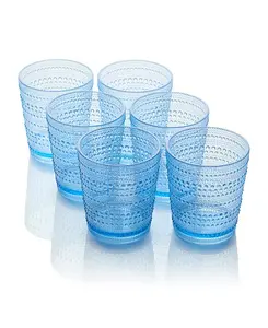 Двойные акриловые стаканы в стиле «Санта-Фе», набор из 6 штук Certified International, blue