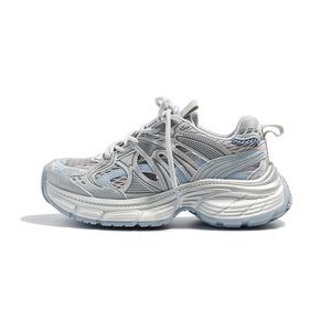 MIS. DANNY Дышащие массивные кроссовки женские низкие серо-голубые, цвет Gray Blue