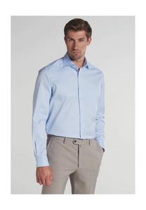Рубашка деловая, нагрудный карман, непрозрачная, мужская ETERNA, светло-синий