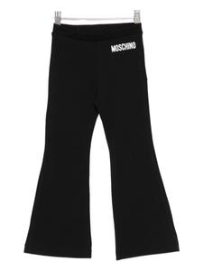 Расклешенные брюки с логотипом Moschino Kids, черный