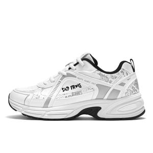 Pepe The Frog Мужские низкие массивные кроссовки серебристо-серые, цвет Silver Gray