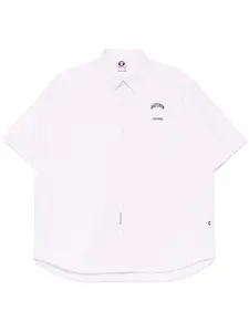 Полосатая рубашка AAPENOW с логотипом AAPE BY *A BATHING APE, розовый