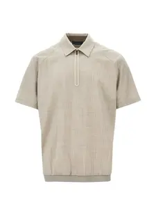 Поло с молнией до середины Sease, бежевый