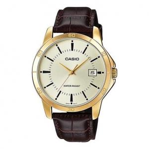 Часы CASIO DRESS Serieses Men'ses Red Quartz Waterproof Red Strap Mens Red Analog, красный