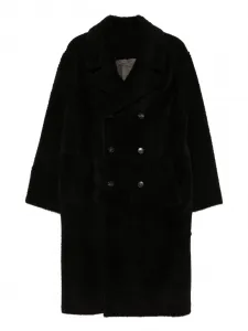 Двубортное пальто Yves Salomon, черный