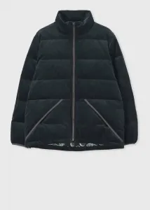 Пуховая куртка из вельвета с узким низом