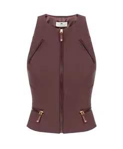 Топ с застежкой-молнией Elisabetta Franchi, красный