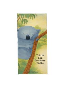 Mr. & Mrs. Panda Спортивное полотенце с изображением коалы и надписью пастельно-желтого цвета