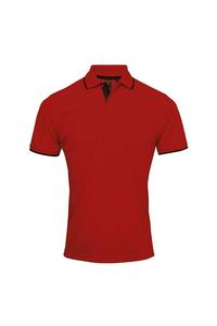 Контрастная рубашка-поло Coolchecker Premier, красный