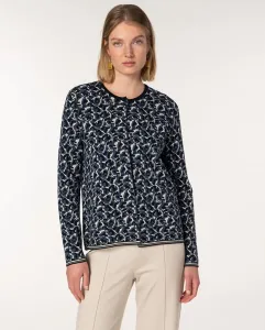 Женский комплект из трикотажа с жаккардовым анималистическим принтом Naulover, синий