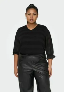 Блузка с рукавами 3/4, облегающего силуэта Only Carmakoma, Black