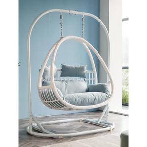 Quanpinwu Подвесное кресло-качалка из ротанга G Style Beige с подушкой и ковриком