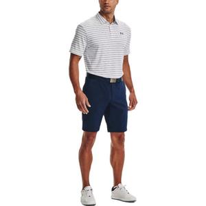 Рубашка поло playoff core stripe polo shirt 'white grey' Under Armour, серый