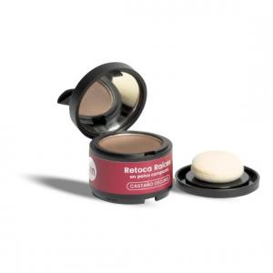 Компактная пудра для окрашивания корней. Закрашивает седину, бороду и усы. DRN, Castaño Oscuro