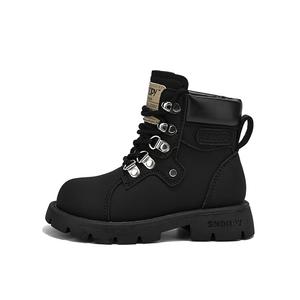 Детские кожаные ботинки для детей SNOOPY, черный