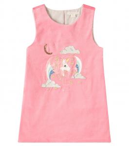 Вышитое хлопковое платье Lucky Spencer Konges Sløjd, Flamingo Plume