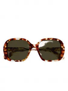 Солнцезащитные очки в круглой оправе Chloé, коричневый