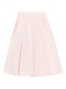 Миди-юбка А-силуэта с карманами Prada, розовый