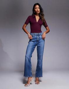 Good American джинсы-клеш хорошего качества темно-синего цвета