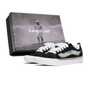 Knu Skool устойчивые к истиранию низкие кроссовки для скейтбординга unisex Vans, черный