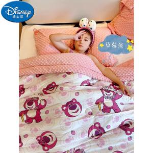 Disney Детское одеяло 150х200 см, массажный наполнитель, хлопковый трикотаж, цвет Strawberry Bear