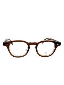 Очки в круглой оправе Julius Tart Optical, коричневый