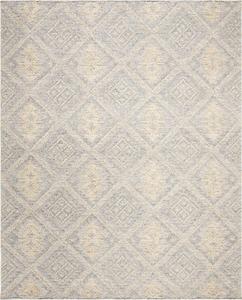 Ковер SAFAVIEH, 244 x 305 см, - коллекция Kenya - большой - серый и gold, ручная вязка из шерсти, марокканский бохо-дизайн, идеально для гостиной, спальни, столовой (KNY602F)