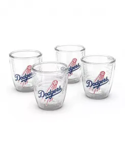 Стакан с эмблемой Los Angeles Dodgers, 12 унций, набор из 4 шт. Tervis, white