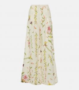 Широкие льняные брюки piñon marina Agua By Agua Bendita, мультиколор