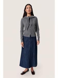 Кардиган SLMolina, прямого кроя, серого меланжа Soaked in Luxury