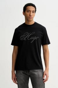 Хлопковая футболка dalent HUGO, черный