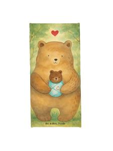 Mr. & Mrs. Panda Банное полотенце с изображением медвежонка, пастельно-голубого цвета, без надписи