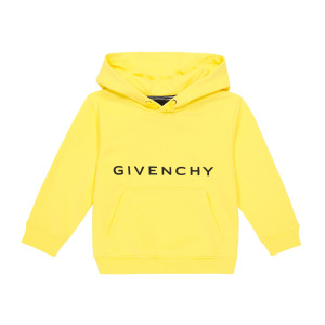 Худи из смесового хлопка с логотипом Givenchy Kids, желтый