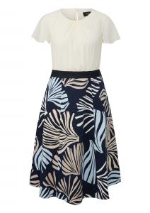 s.Oliver Платье в цветах Cream, Navy, Sky Blue