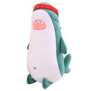 Плюшевая игрушка Struggling Shark Dolls высотой 30см/40см/60см/80см KUMAOYA, зеленый