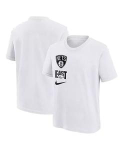 Футболка Big Boys and Girls White Brooklyn Nets Vs Block Essential Nike