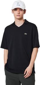 Мужская повседневная рубашка-поло Lacoste L.12.12 Arrange Skipper с воротником-стойкой, черный
