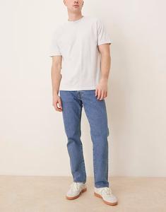 Джинсы прямого кроя Abercrombie & Fitch в винтажном стиле средней степени стирки